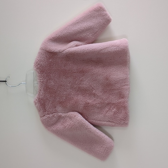EUC Toddler Girls Pink Faux Fur Jacket (Size 4T) - Picture 4 of 5